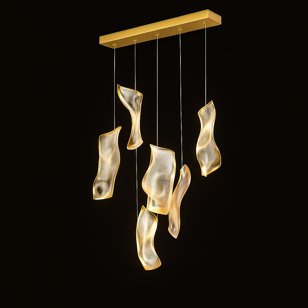 lustre moderne led pour duplex escalier bar et magasin de vêtements - vue 12 sur 15