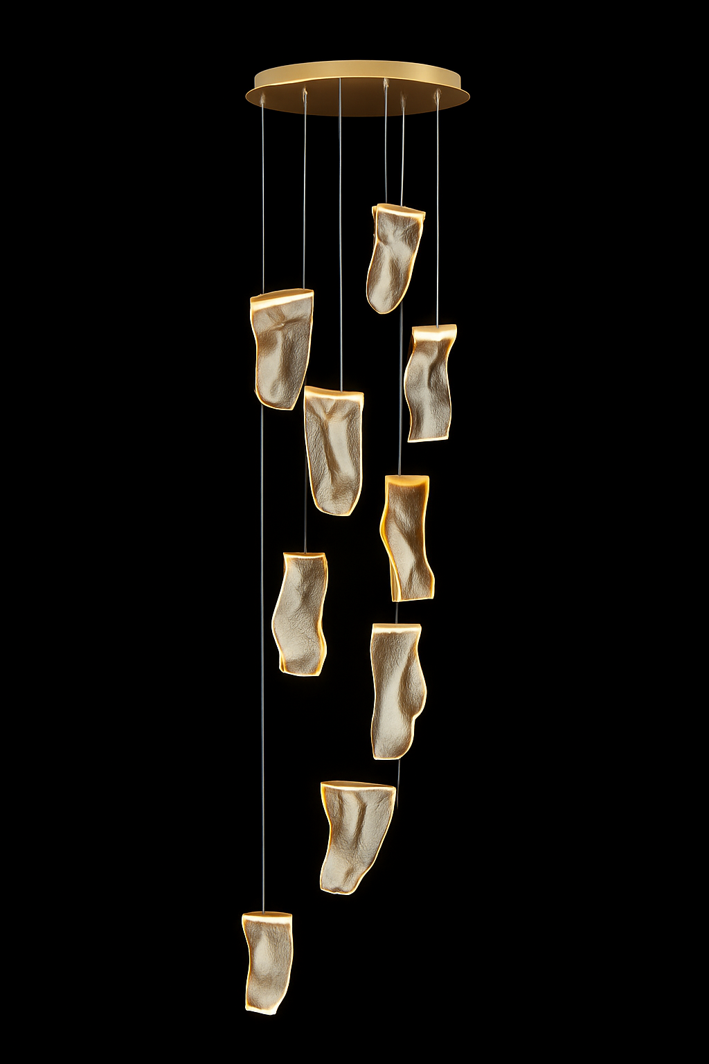 lustre moderne led pour duplex escalier bar et magasin de vêtements - vue 14 sur 15