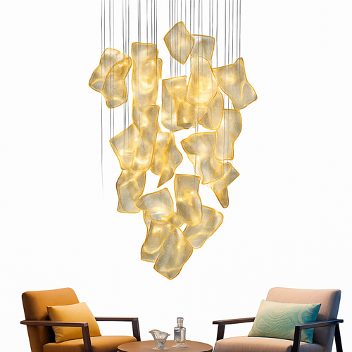 lustre moderne led pour duplex escalier bar et magasin de vêtements