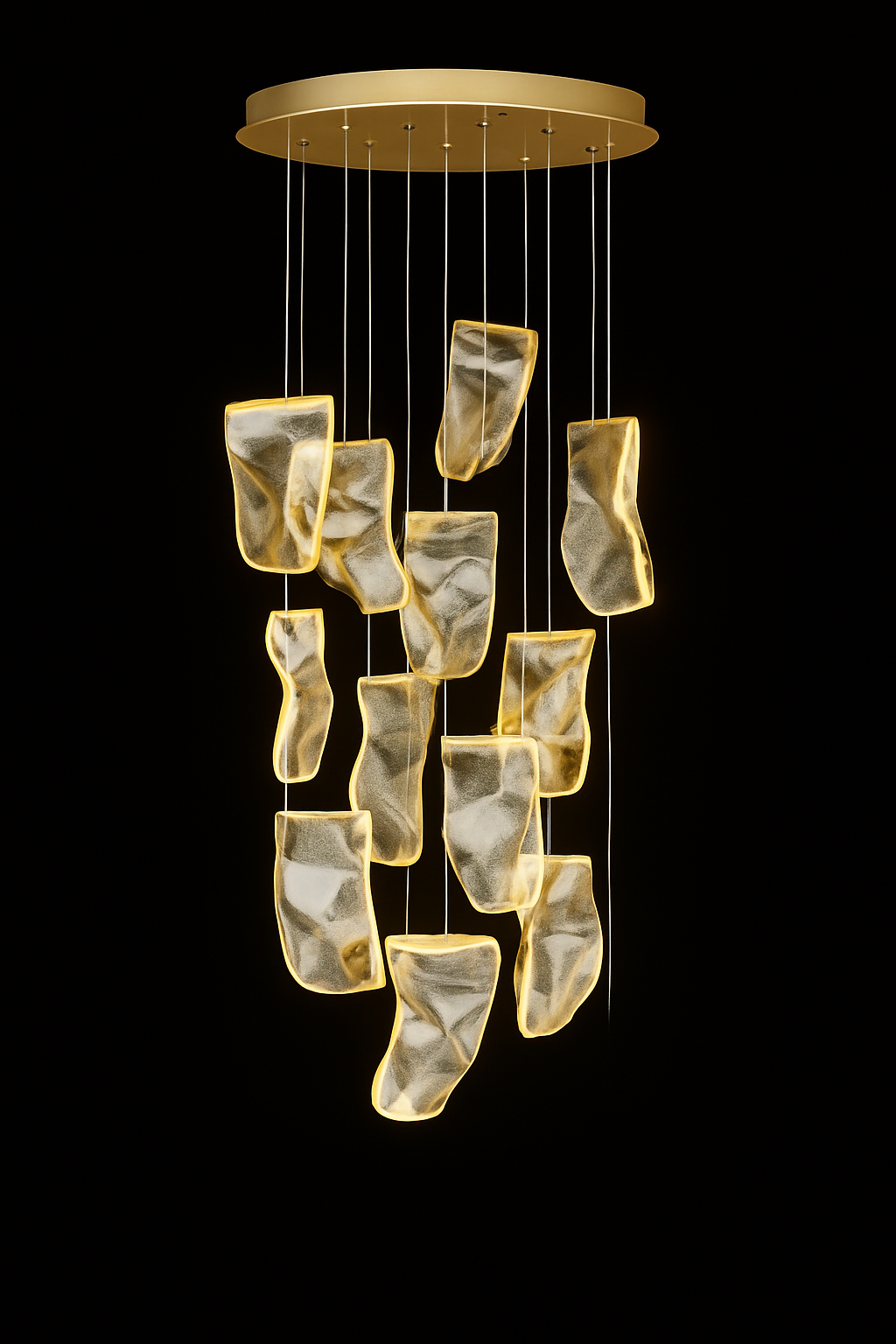 lustre moderne led pour duplex escalier bar et magasin de vêtements - vue 7 sur 15