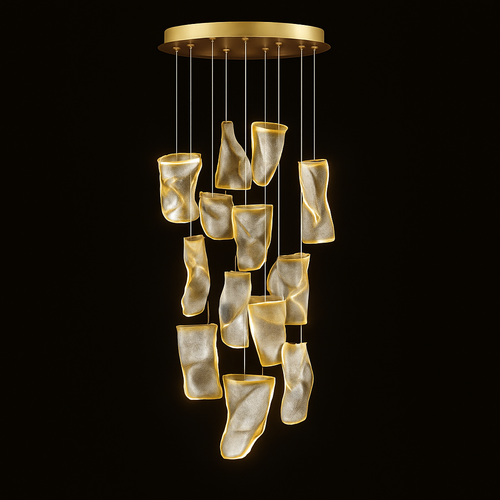 lustre moderne led pour duplex escalier bar et magasin de vêtements - vue 11 sur 15
