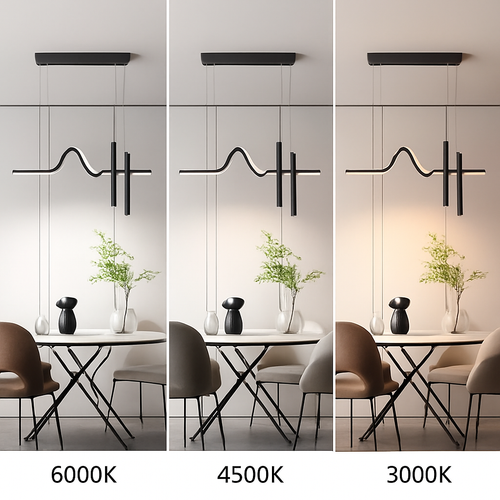 lustre moderne led rotatif avec télécommande longue portée - vue 7 sur 7