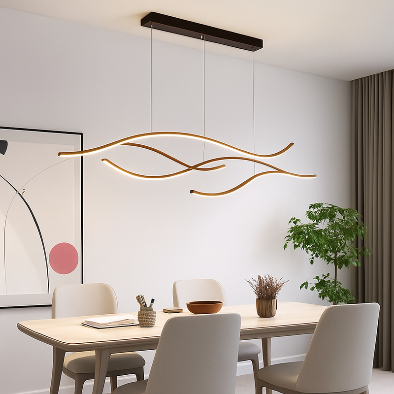 lustre moderne minimaliste avec télécommande pour intérieur