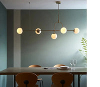lustre moderne minimaliste en verre sphérique pour bar et déco créative