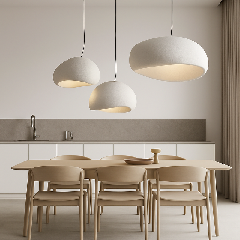 lustre moderne nordique wabi sabi led suspendu loft