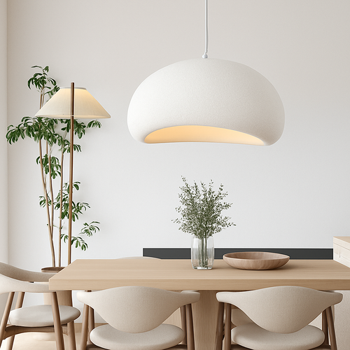 lustre moderne nordique wabi sabi led suspendu loft - vue 3 sur 10