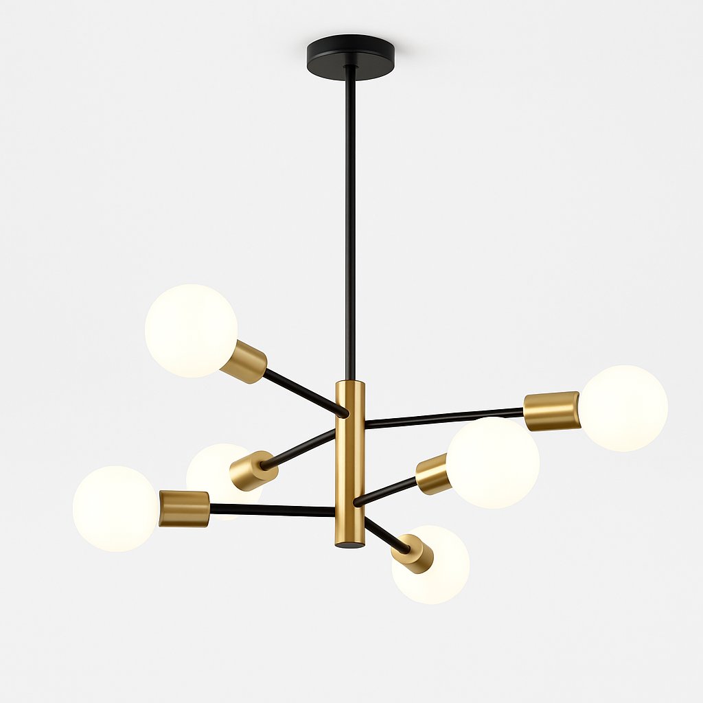 lustre moderne spoutnik satellite à 2/4/8 têtes suspendu - vue 10 sur 10