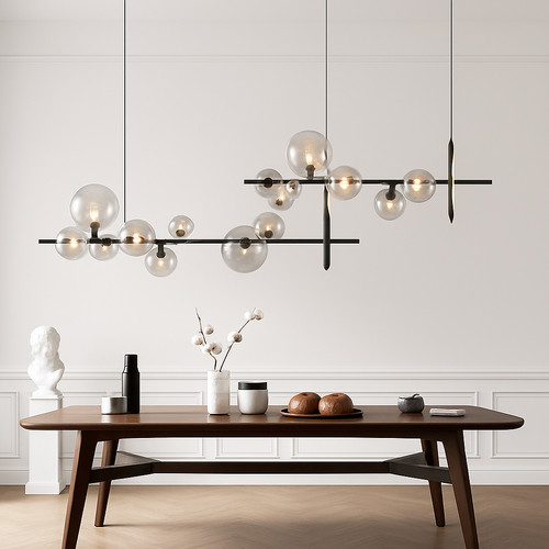 lustre mondern à bulles pour éclairage d'intérieur décoratif - vue 5 sur 7