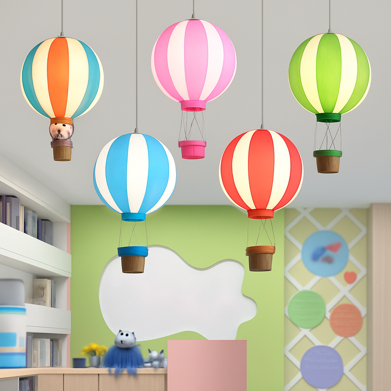 lustre montgolfière créatif lampe enfant décoration crèche école