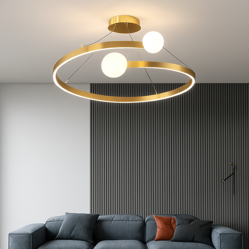 lustre nordique design minimaliste éclairage créatif incurvé