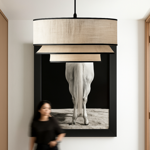 lustre nordique en tissu pour décoration intérieure moderne - vue 2 sur 9