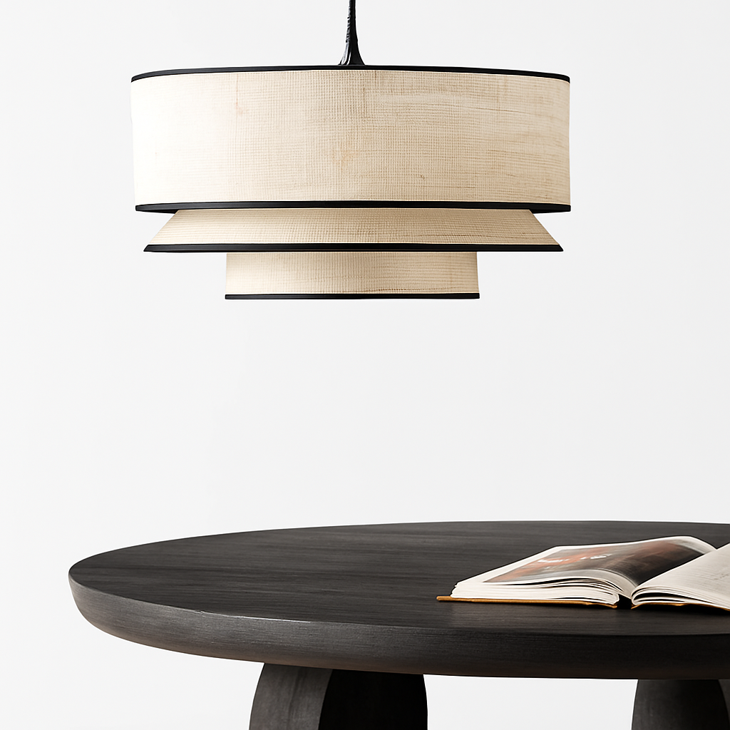 lustre nordique en tissu pour décoration intérieure moderne - vue 5 sur 9