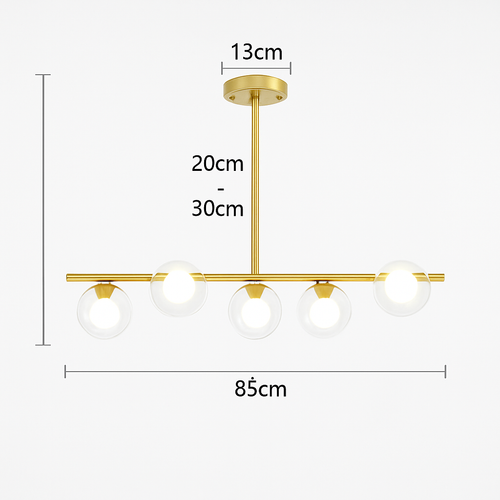 lustre nordique en verre pour éclairage intérieur moderne - vue 16 sur 19