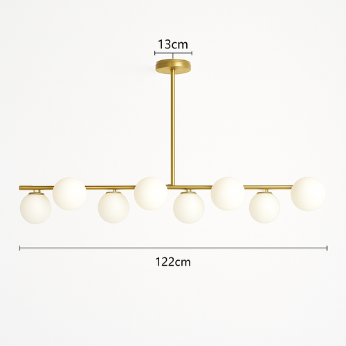 lustre nordique en verre pour éclairage intérieur moderne - vue 17 sur 19