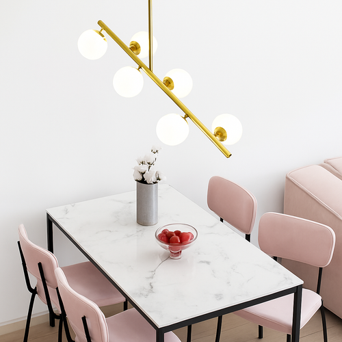 lustre nordique en verre pour éclairage intérieur moderne - vue 4 sur 19