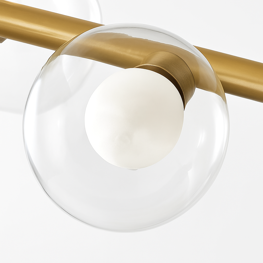 lustre nordique en verre pour éclairage intérieur moderne - vue 6 sur 19