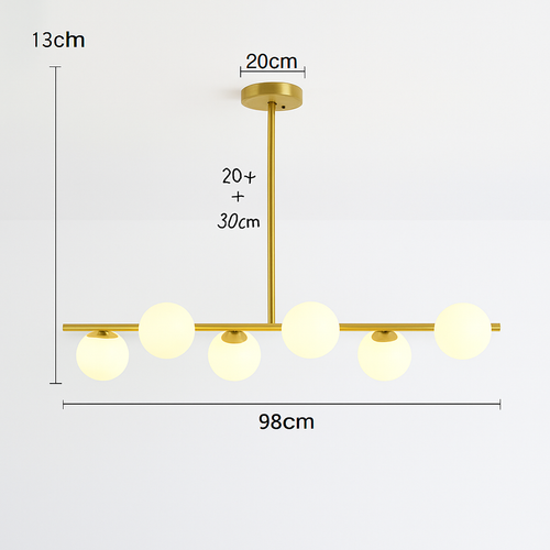 lustre nordique en verre pour éclairage intérieur moderne - vue 8 sur 19