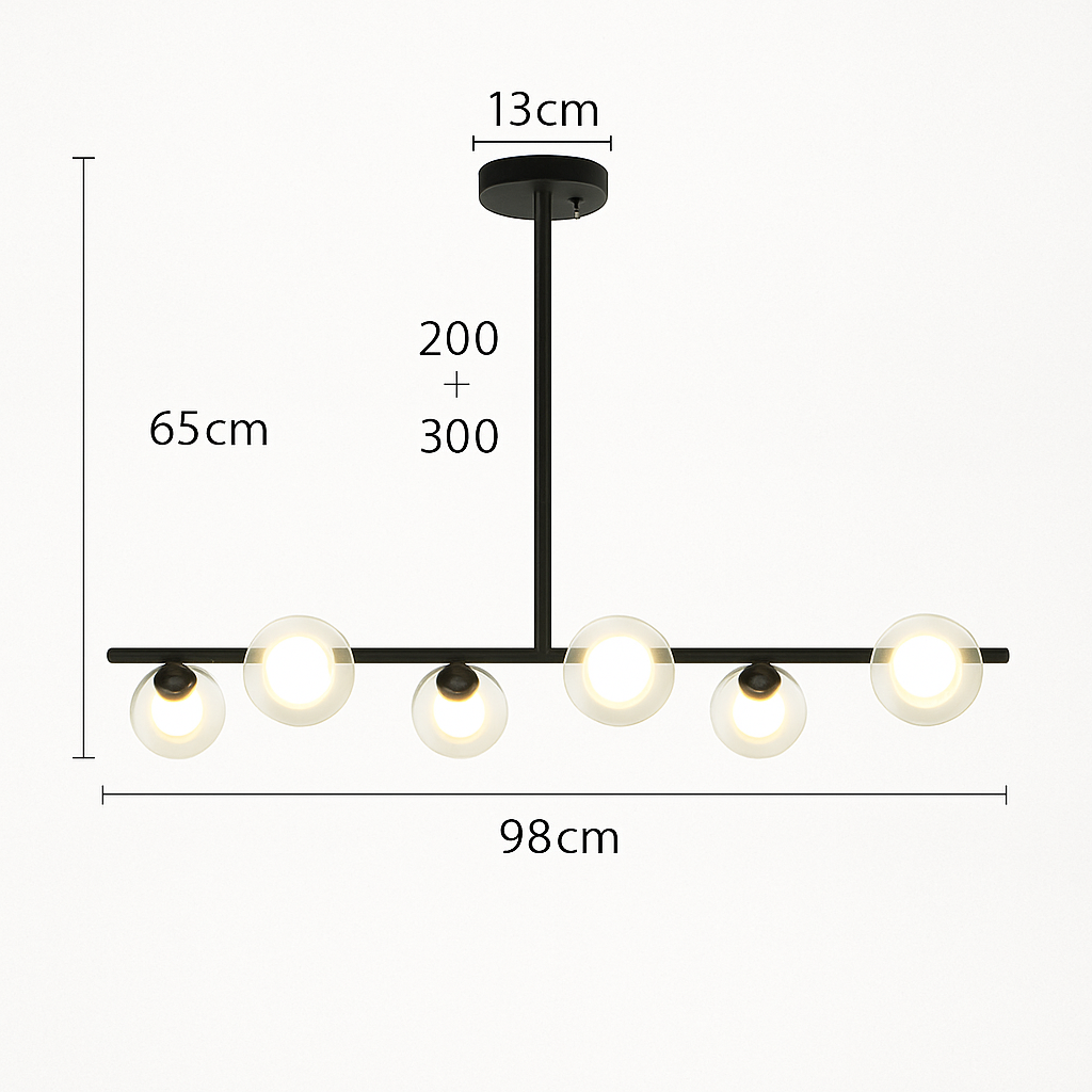 lustre nordique en verre pour éclairage intérieur moderne - vue 8 sur 19