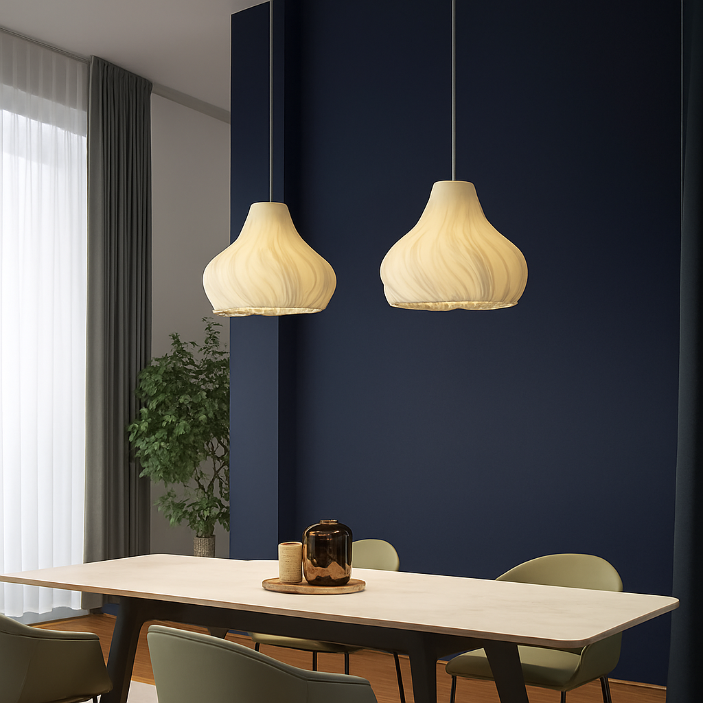 lustre nordique à fleurs imprimées 3d pour restaurant et bar - vue 5 sur 15