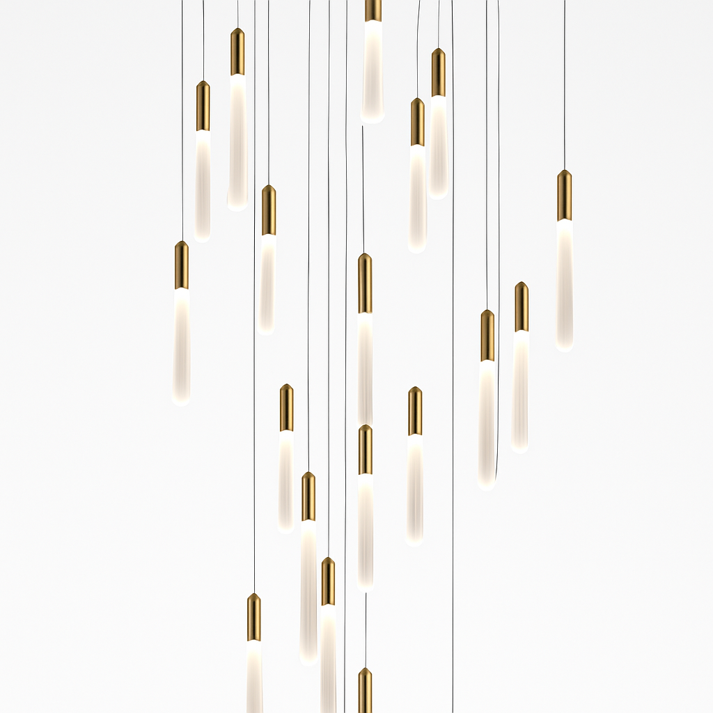 lustre nordique minimaliste design penthouse villa - vue 4 sur 17