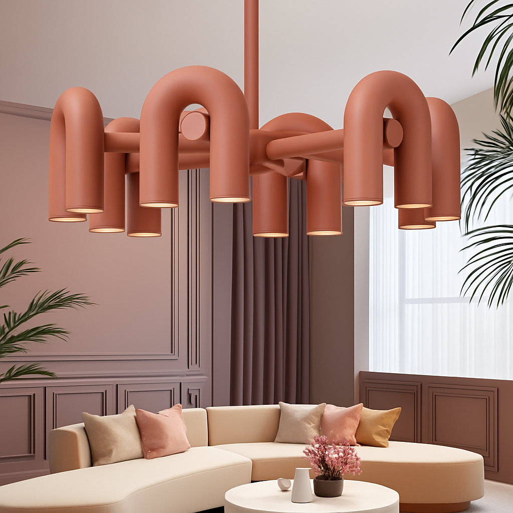 Lustre nordique simple pour salon - vue 5 sur 14