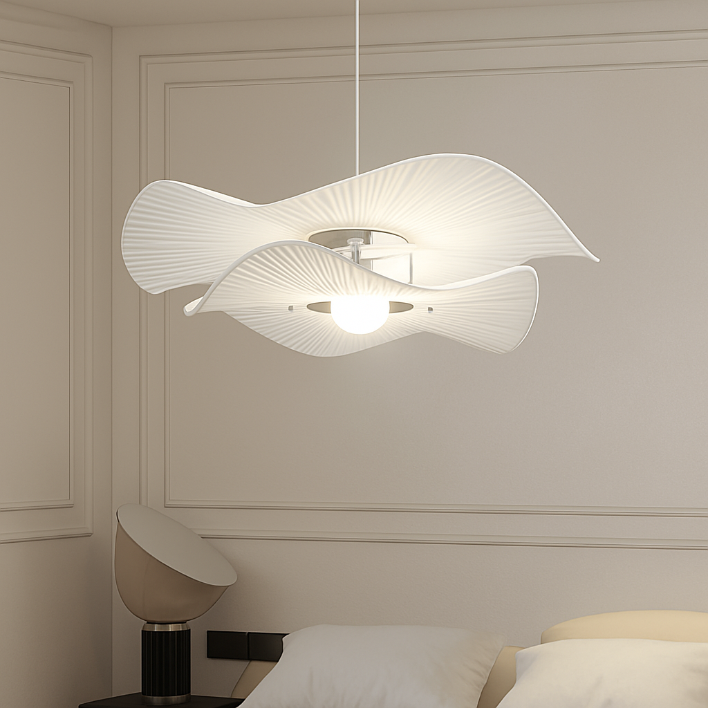 lustre nordique vintage en tissu pour un éclairage suspendu élégant - vue 4 sur 7