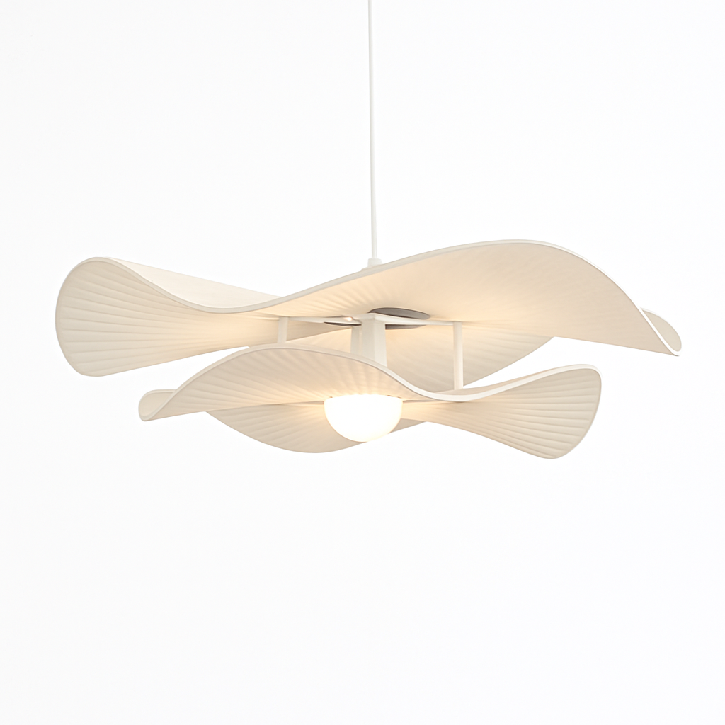 lustre nordique vintage en tissu pour un éclairage suspendu élégant - vue 5 sur 7