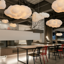 lustre nuages blancs en soie coton led pour enfants