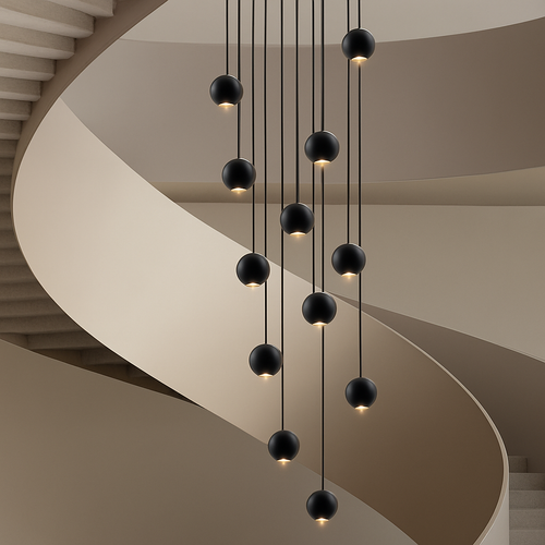 lustre orb design circulaire décoratif pour penthouse