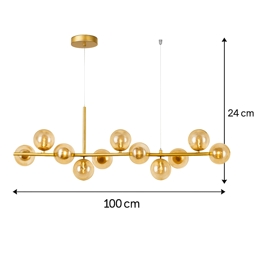 lustre post-moderne créatif en verre suspendu avec bande longue - vue 15 sur 24