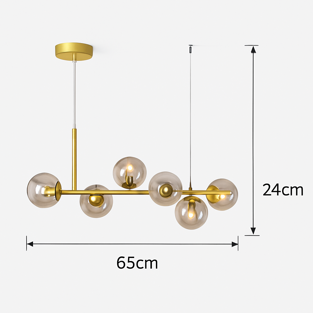 lustre post-moderne créatif en verre suspendu avec bande longue - vue 16 sur 24