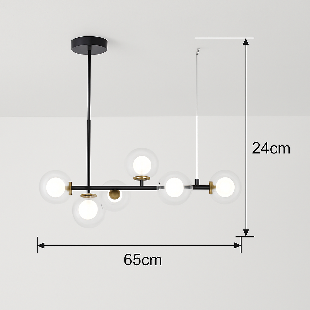 lustre post-moderne créatif en verre suspendu avec bande longue - vue 20 sur 24
