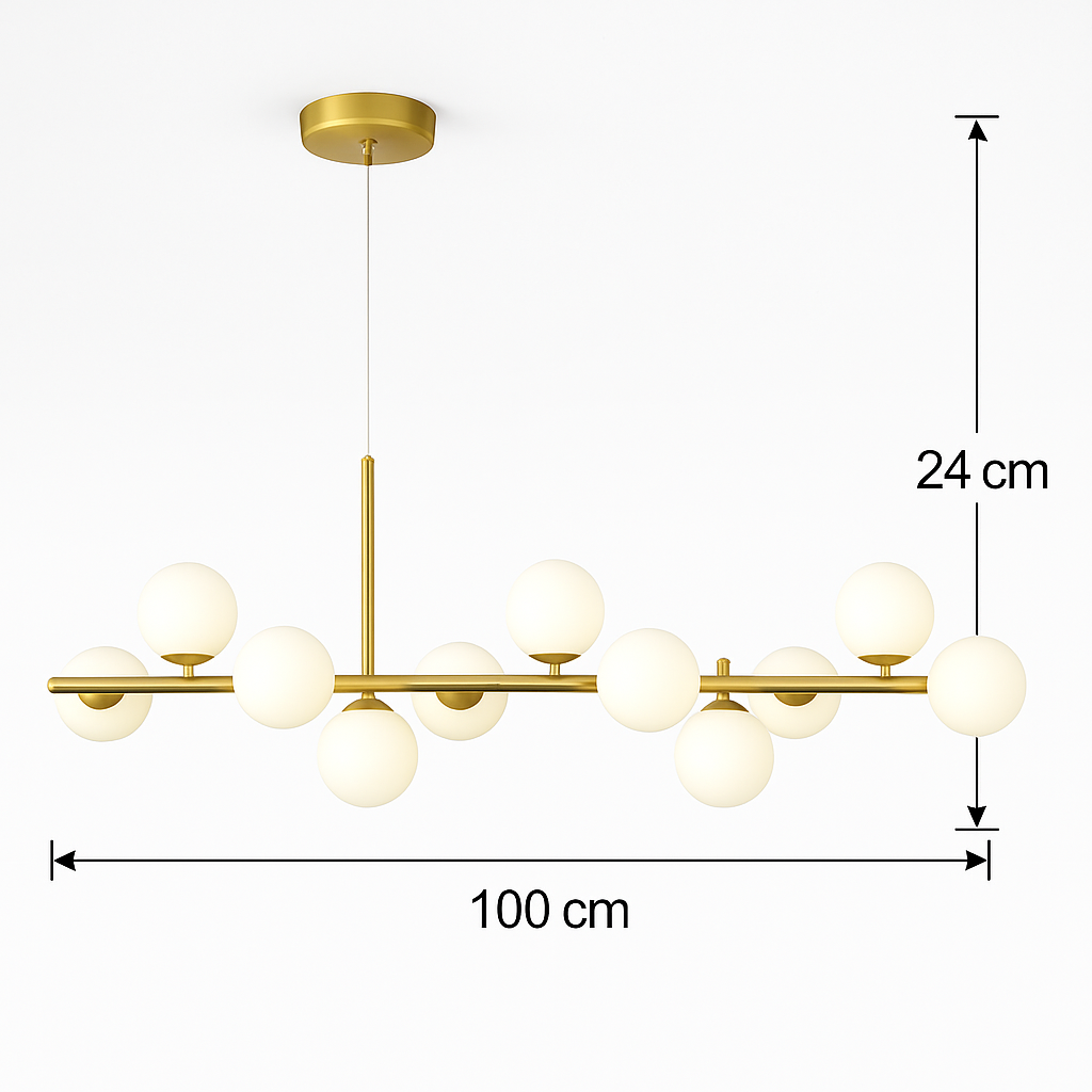 lustre post-moderne créatif en verre suspendu avec bande longue - vue 21 sur 24
