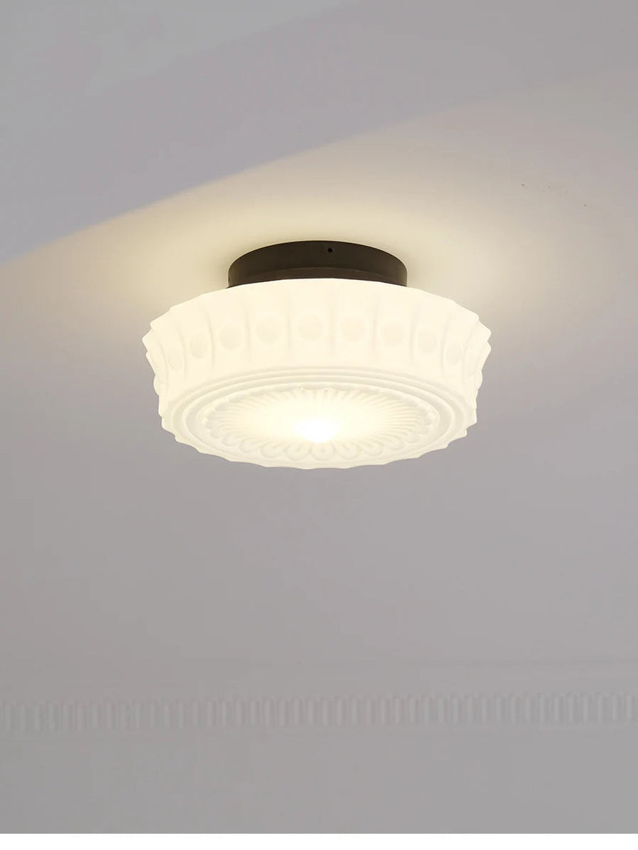 lustre rétro en verre style français pour intérieur élégant