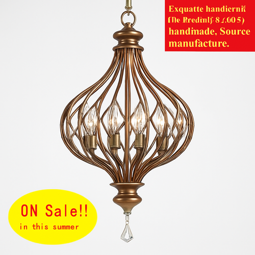 lustre rétro français en cristal style vintage pour villa