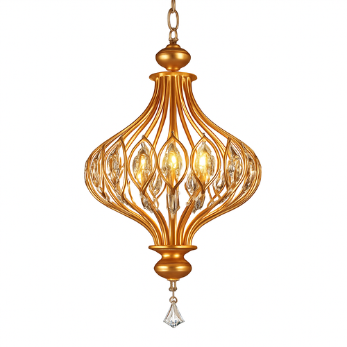 lustre rétro français en cristal style vintage pour villa - vue 2 sur 8