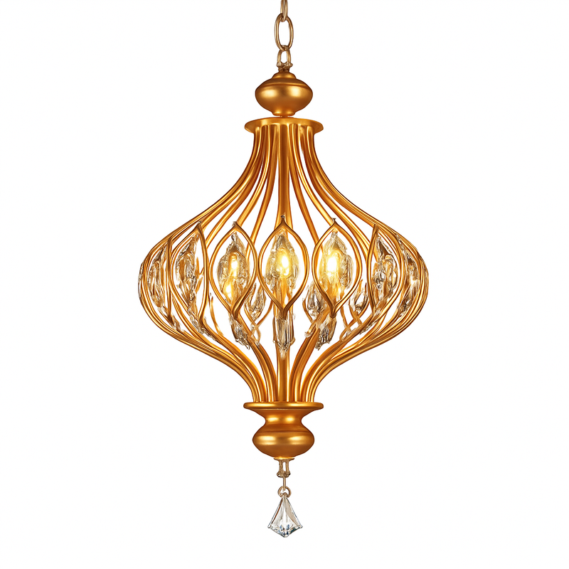 lustre rétro français en cristal style vintage pour villa