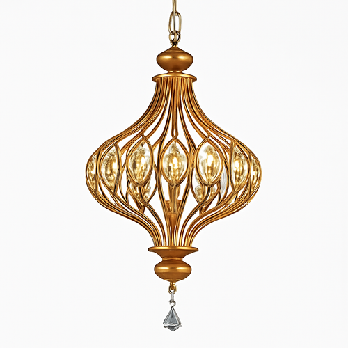 lustre rétro français en cristal style vintage pour villa - vue 3 sur 9