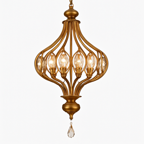 lustre rétro français en cristal style vintage pour villa