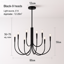 lustre suspendu design rétro avec éclairage led décoratif