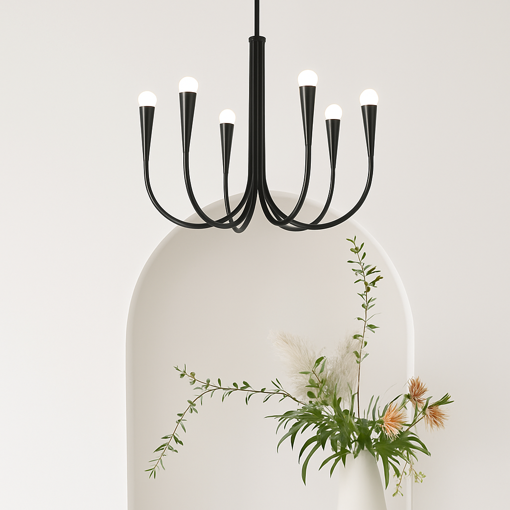 lustre suspendu en forme de bougie style français décoratif intérieur - vue 3 sur 14