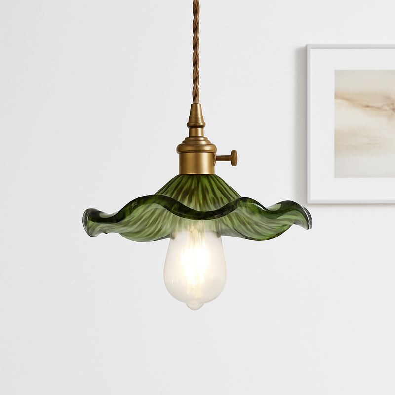 lustre suspendu en verre vintage pour intérieur nordique