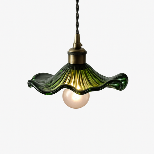 lustre suspendu en verre vintage pour intérieur nordique - vue 5 sur 9