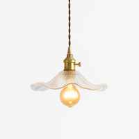 lustre suspendu en verre vintage pour intérieur nordique