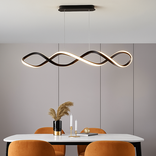lustre suspendu led design nordique spirale intensité variable - vue 3 sur 6