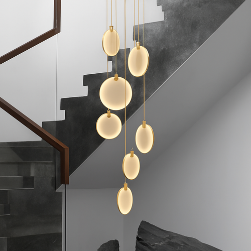 lustre suspendu moderne en marbre pour décoration ronde