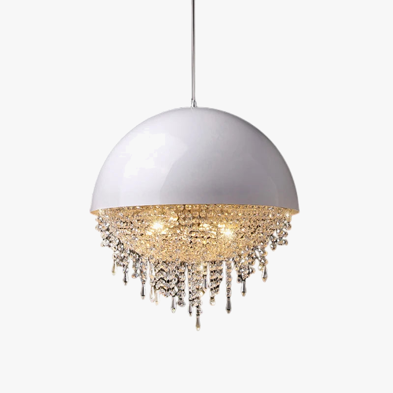 lustre suspension créatif charmant en cristal hémisphère design