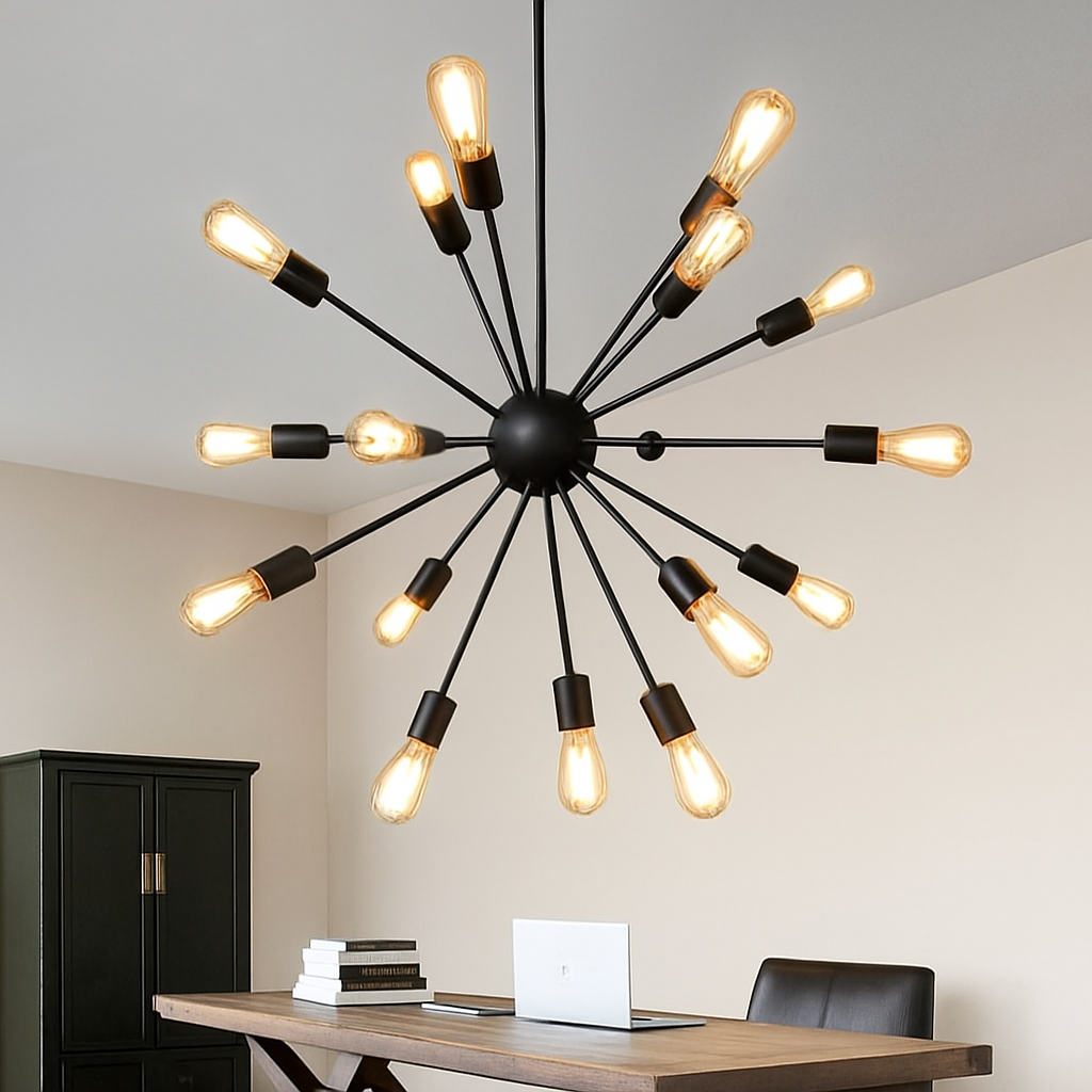 Lustre suspension en boule avec plusieurs bras Sputnik