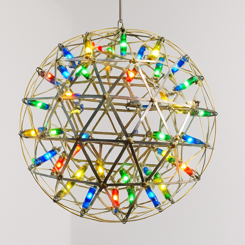 lustre suspension loft en acier inoxydable led spark ball - vue 8 sur 8