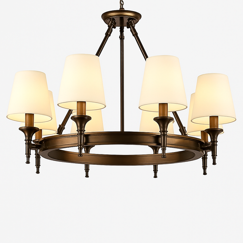 lustre vintage américain en tissu style campagnard pour intérieur